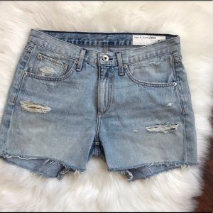 Rag & Bone High Waisted Jean Shorts